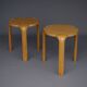 2 tabourets modèle X600 par Alvar Aalto pour Artek, 1960s