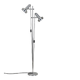 Danish modern design double spot floor lamp / reading lamp / aluminum / 1970s-1980s