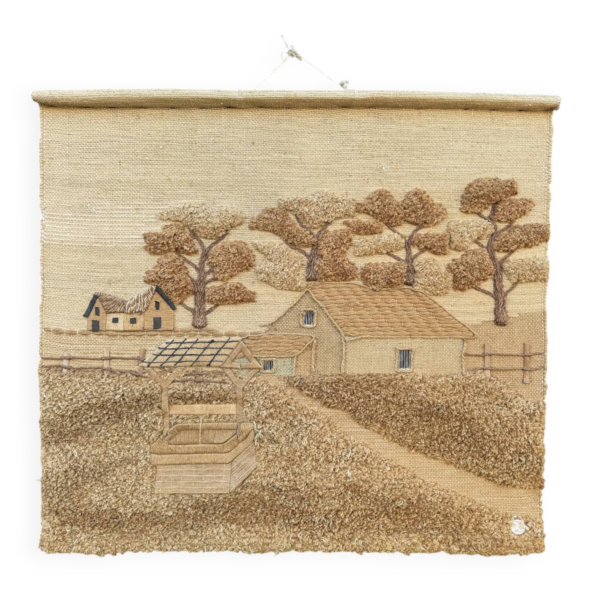 Large jute tapestry from the 70s.