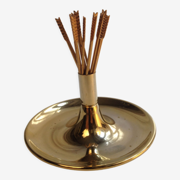 Piques à cocktail - apéritif représentant des flèches en métal doré