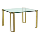 GLASS & BRASS coffee table by Peter Ghyczy, 1970s