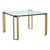 GLASS & BRASS coffee table by Peter Ghyczy, 1970s