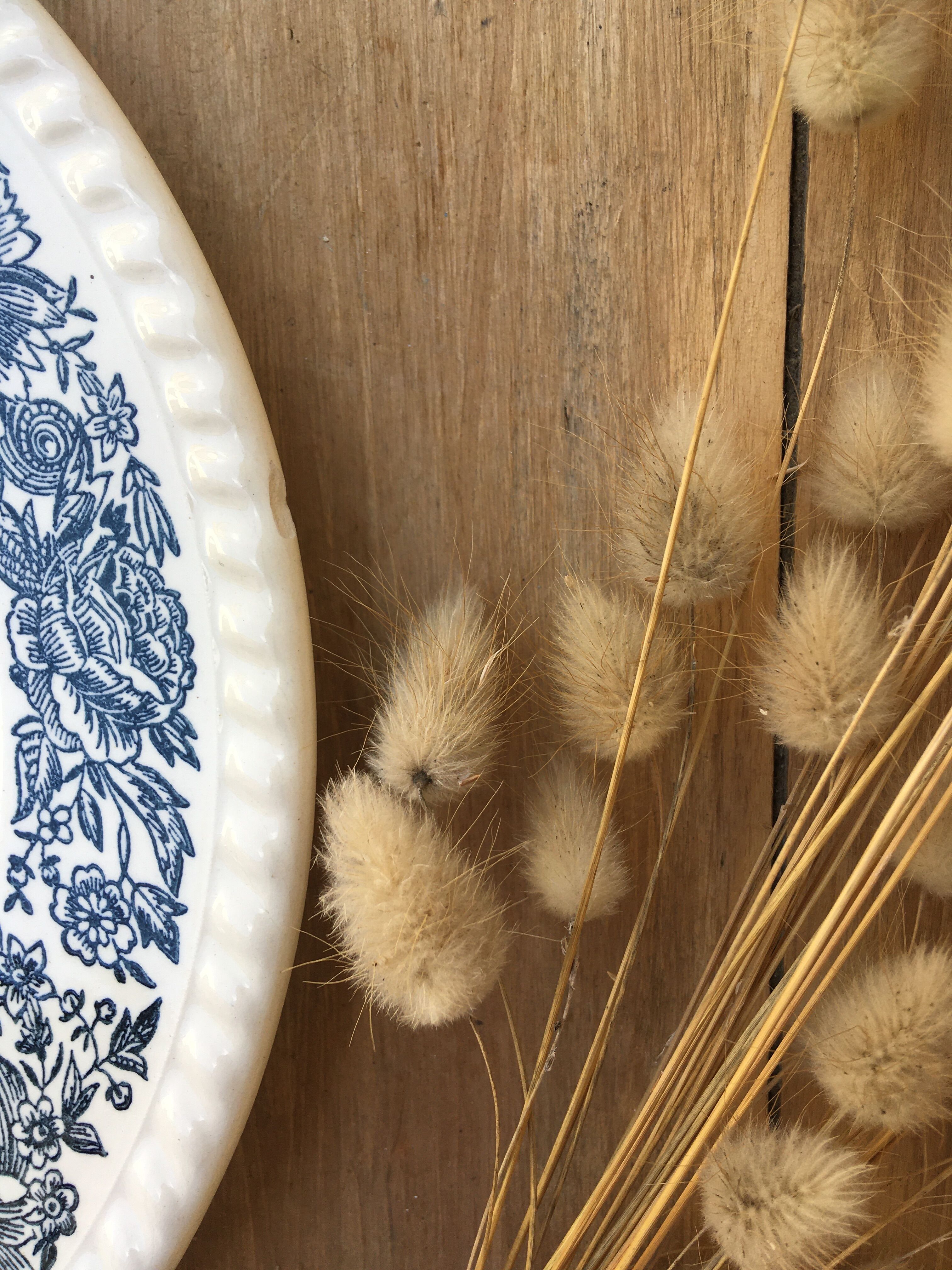 Vintage flower plates