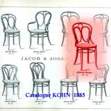 2 KOHN N°35 Art Nouveau bistro chairs -1875- recently hand-caned