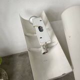 Pair of Parscot wall lights in white lacquered metal from the 80s