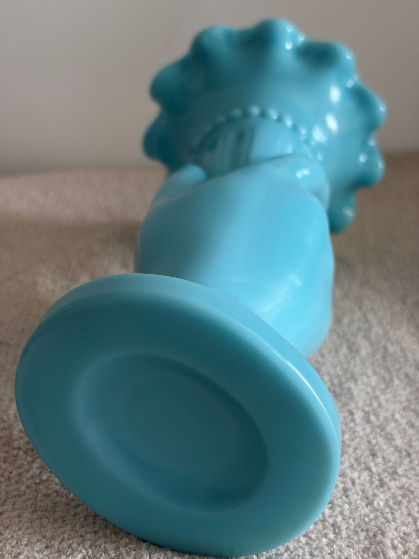 Antique Blue Opaline Hand Vase – Portieux Vallerysthal