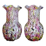 Colored glass vases