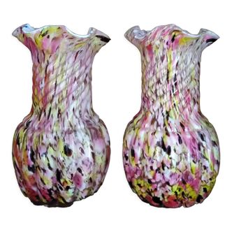 Vases verre coloré