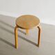Vintage Original Mid Century Wooden "Stool 60" by Alvar Aalto, 1940s