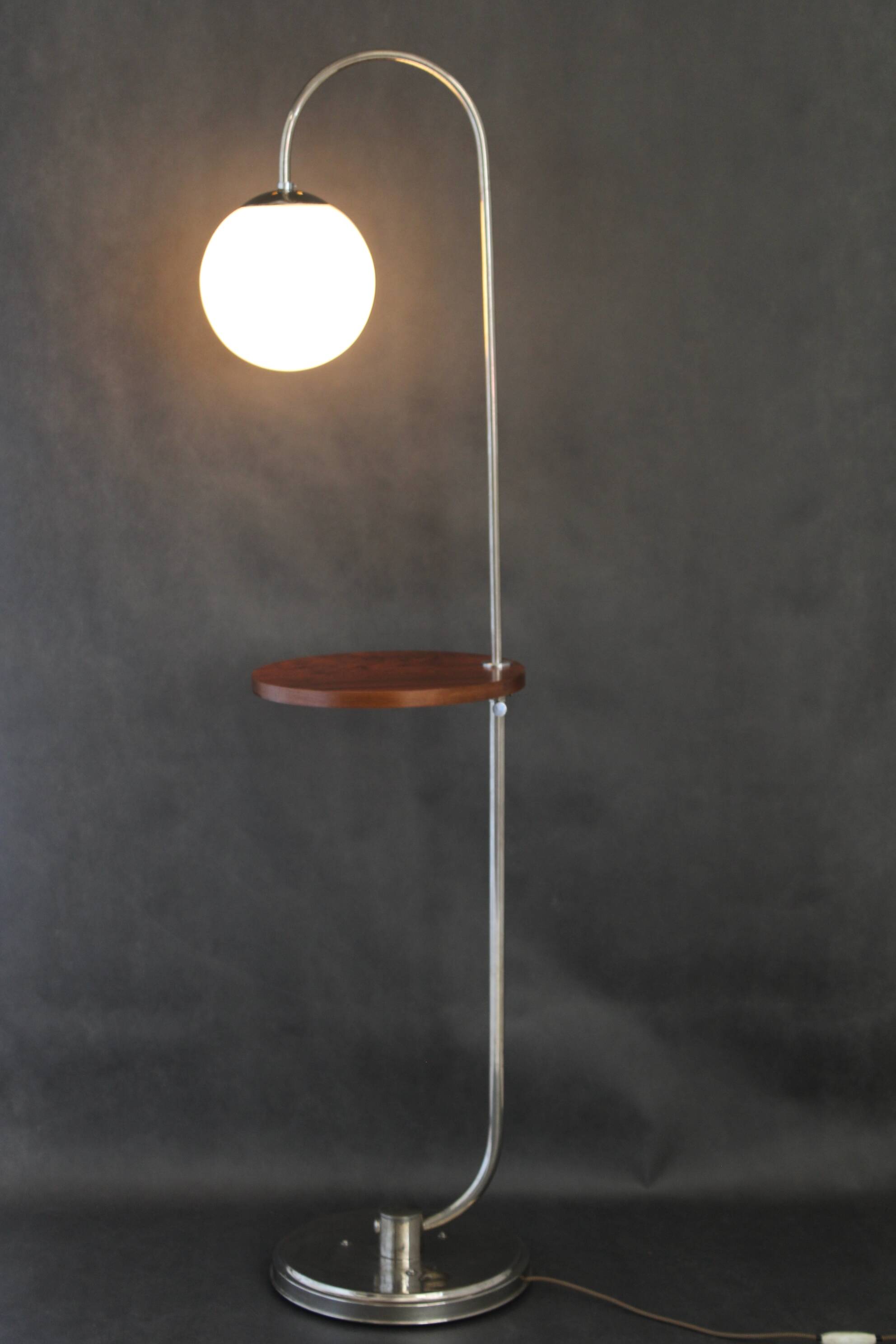1930s Bauhaus Floor Lamp, Czechoslovakia