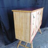 Meuble bar en rotin