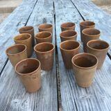 Set of 14 sandstone cups