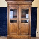 Empire period bookcase in blond walnut circa 1810