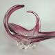 Bol murano verre violet blanc bol de fruits design