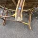 Table ovale en bois et rotin , début XX Siècle