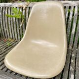 Coque Beige Fiberglass Side Chair Eames Vintage by Herman Miller