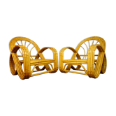 Pair of "Bretzel" Art Deco lounge chairs, circa 1960
