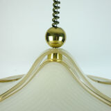 large cristallux hustadt adlustable PENDANT LAMP acrylic and brass