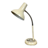 Lampe de table industrielle beige à col de cygne, 1960s