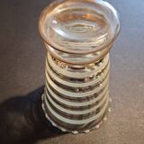 Vintage vase with green and gold trim.