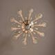 Venetian chandelier in transparent Murano glass with 10 light arms, circa 1980.