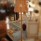 Rattan floor lamp 60s