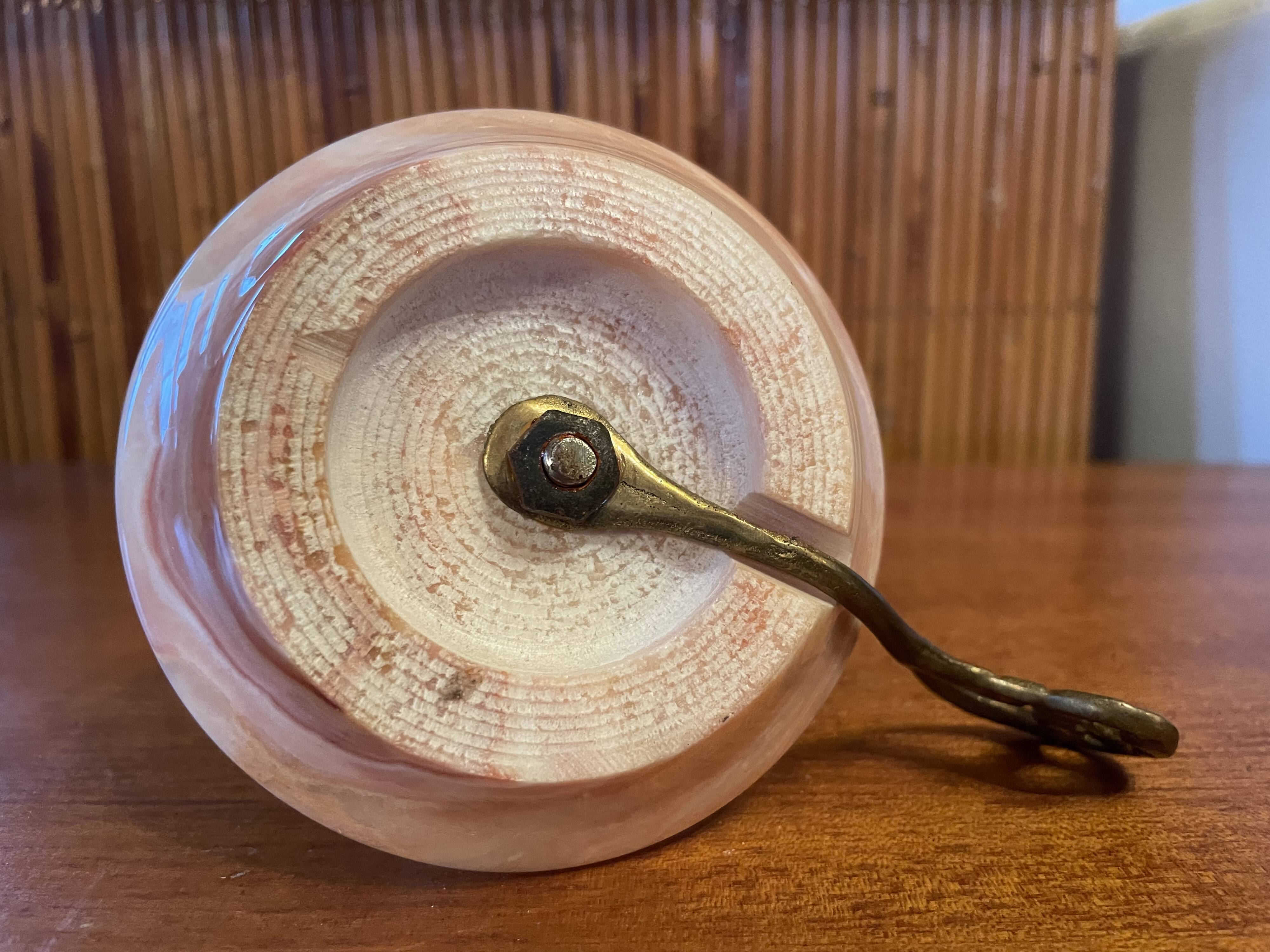 Pink marble candle holder