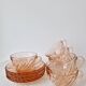 Set of 6 "Rosaline" coffee cups '70s - Arcoroc France vintage