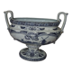 Delft earthenware planter with mill decoration