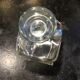 Vintage Italy glass and crystal carafe with cork