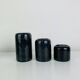 Vintage black marble candlestick trio