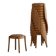 Set of 14 modern Swedish stackable stools in birch and hessian, 1980s.