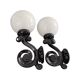 Pair of vintage enameled cast iron wall sconces