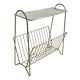 Metal wire and perforated sheet magazine rack