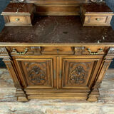 Renaissance psyche doors dresser in solid walnut