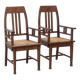 Couple of 1940's Amsterdamse school easy chairs