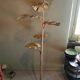 Solid brass plant-shaped floor lamp