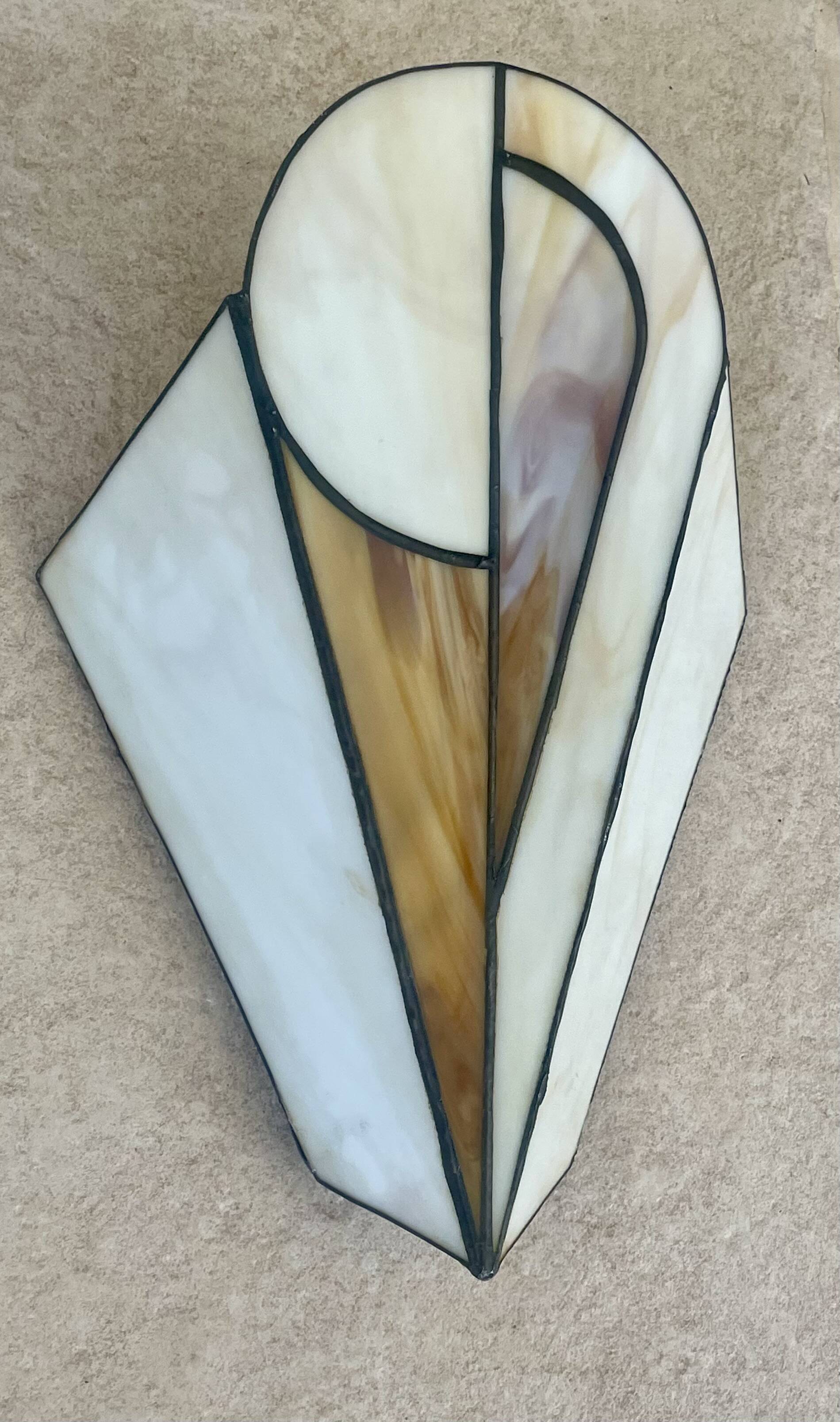 Stained glass wall lamp, Tiffany style, Art Deco design.