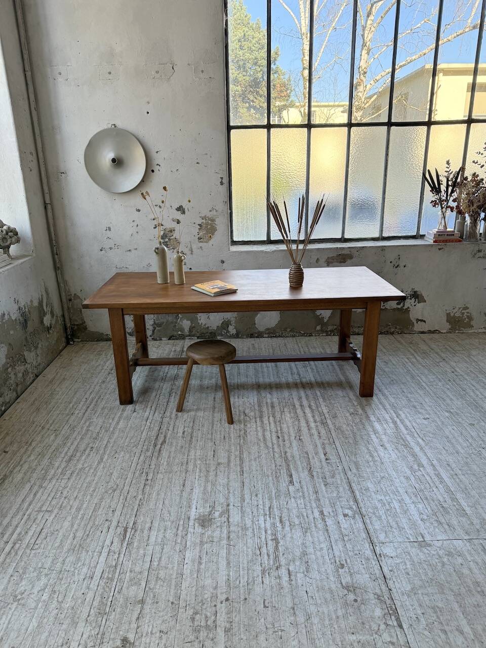 2m oak farmhouse table