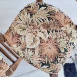 Antique wooden bistro chairs - floral seat