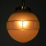 Art Deco pendant light with 12-sided glass ball, 1930s