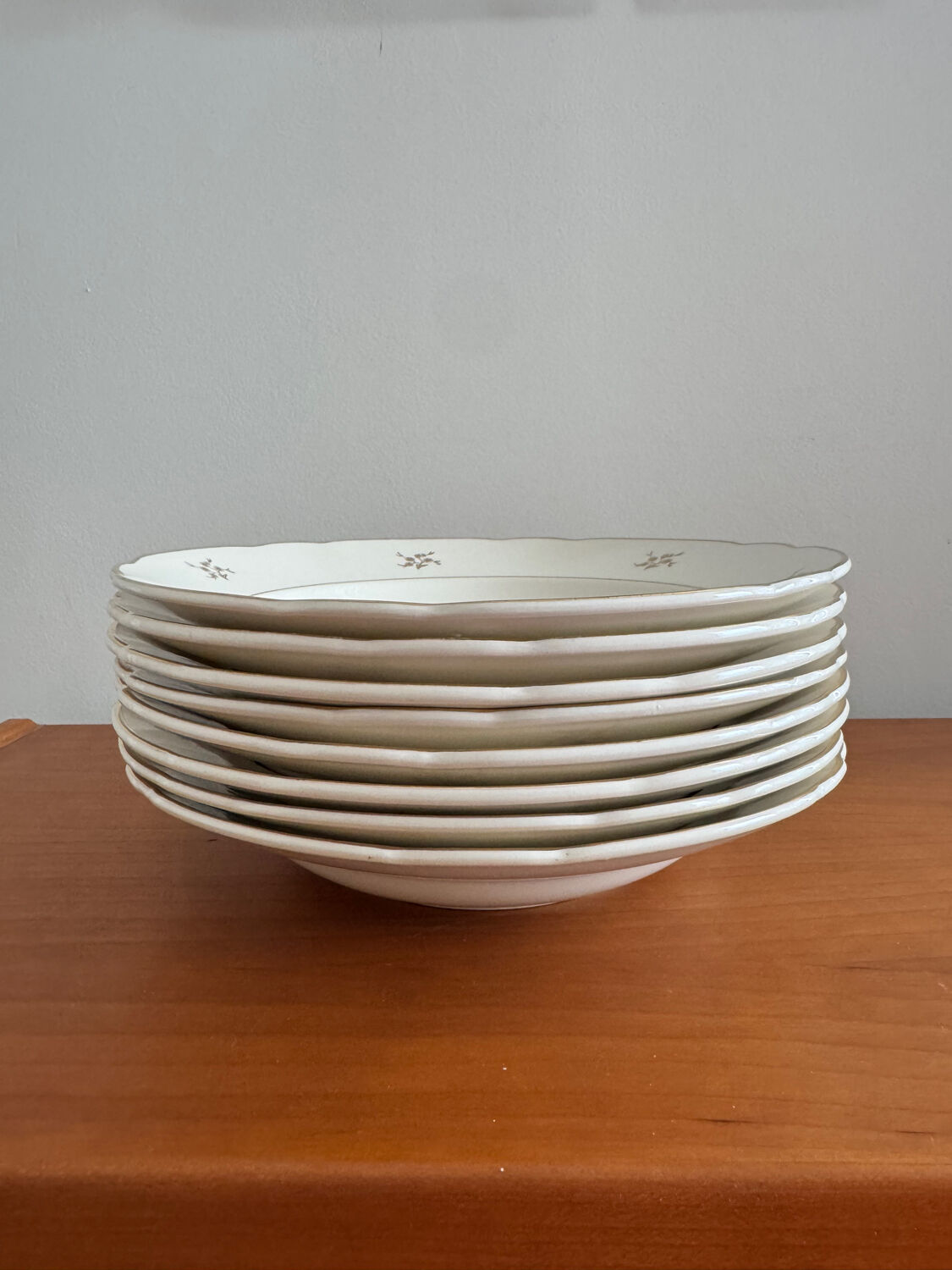 Set of 7 antique deep plates Villeroy & Boch – Mettlach