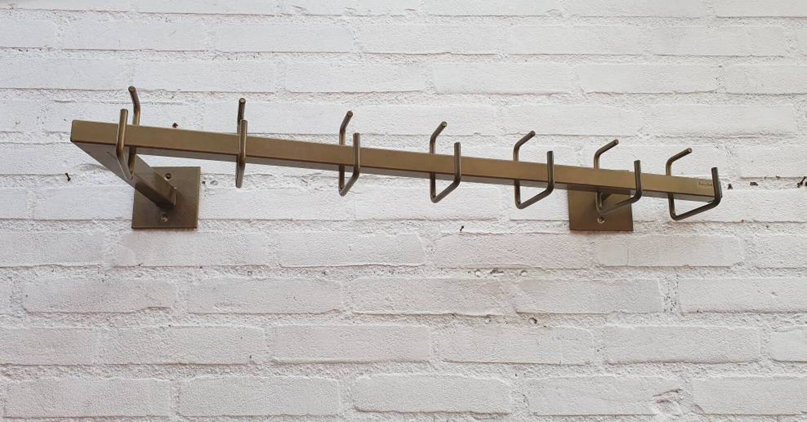 Bony 1980s metal wall coat rack