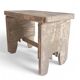 Rustic Weathered Wood Farm Stool/ Accent Table, Spain,  Early 20th-C