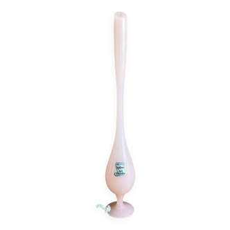Florentine pink opaline vase