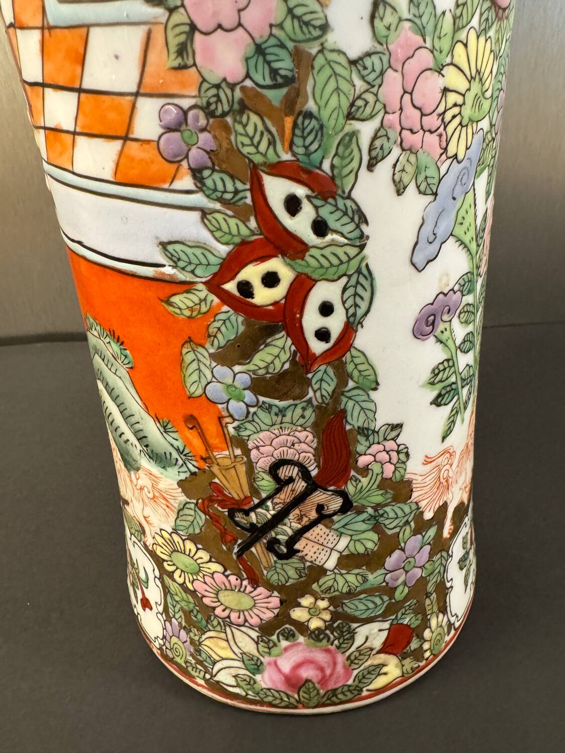 Large porcelain vase with elephant handles – 20th century