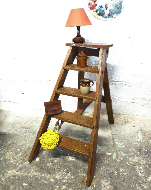 Old wooden stepladder