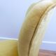 Mustard velvet toad armchair