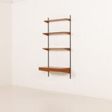 Kai Kristiansen teak shelving unit with a desk, FM Mobler, Denmark, 1960s