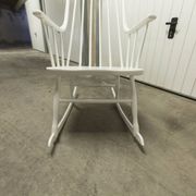 Grandessa rocking chair in white beech by Lena Larsson 1960 for Nesto